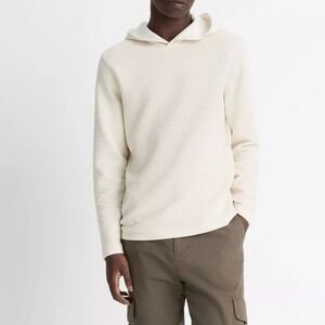 Vince Variegated Stripe Double-Face Cotton-Blend Hoodie Size Medium